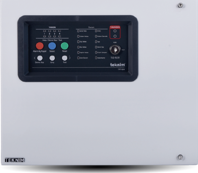 TEKNİM TFP-404 4 Bölgeli Konvansiyonel Yangın Alarm Paneli