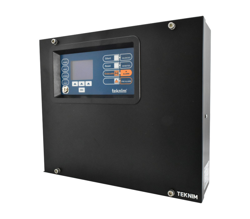 TEKNİM TFP-908 8 Bölgeli Genişletilebilir Konvansiyonel Yangın Alarm Paneli - LCD Ekranlı