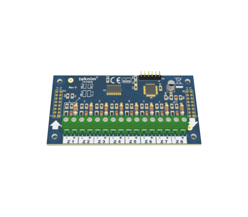 TEKNİM TFX-108 TFP-900 Serisi İçin 8 Bölgeli Genişletme Kartı